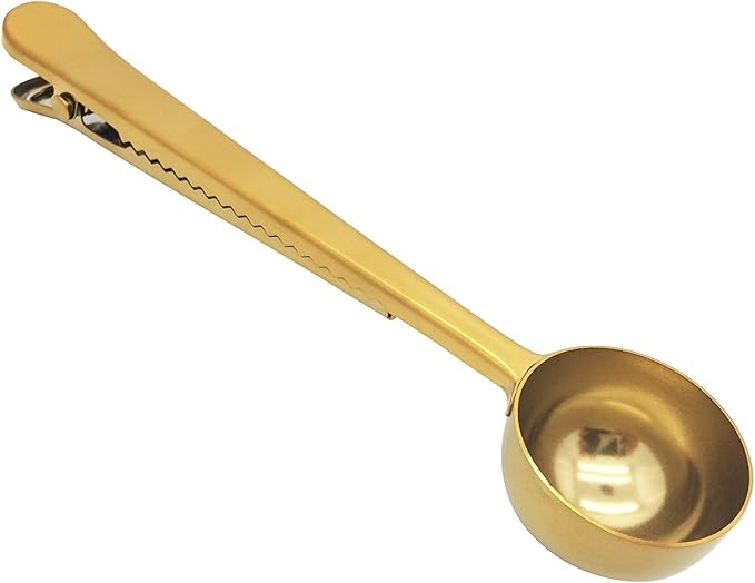 Coffee Scoop, Stainless Steel Golden Multi Function Coffee Measuring by Voice+on+growth