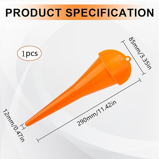 Long-Neck Oil Funnel for Automotive – Multi-Function Plastic Funnel for Oil - Image 2