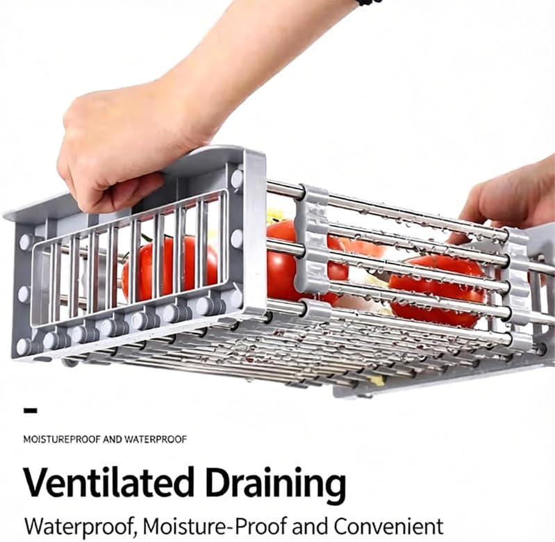 Expandable Stainless Steel Sink Drying Rack, Adjustable Over Sink
