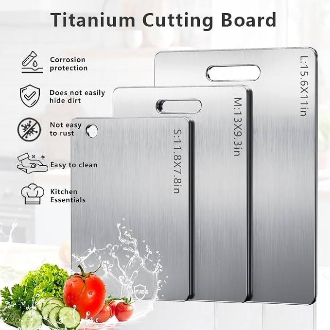 Titanium Cutting Board, Non Toxic, Double-Sided Food Grade Chopping Board - Image 5