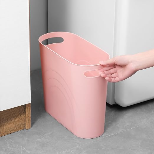 rejomiik Small Trash Can, 3.5 Gallon Slim Garbage Can Plastic Waste Basket - Image 2