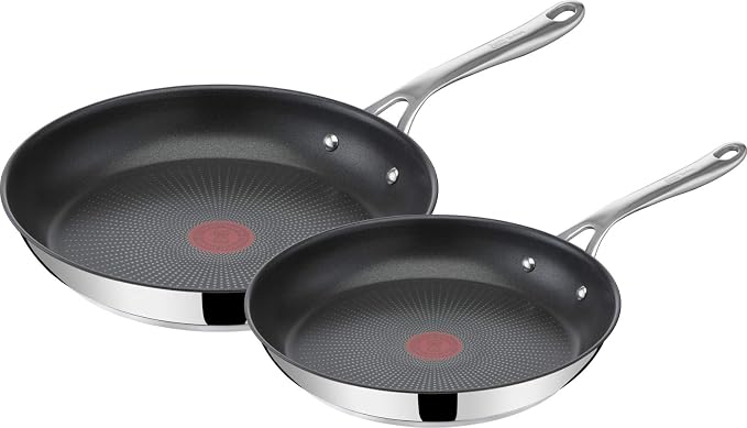 T-Fal x Jamie Oliver Nonstick Coated Stainless Steel Pans 9.5" & 11", Induction by T-falbrand