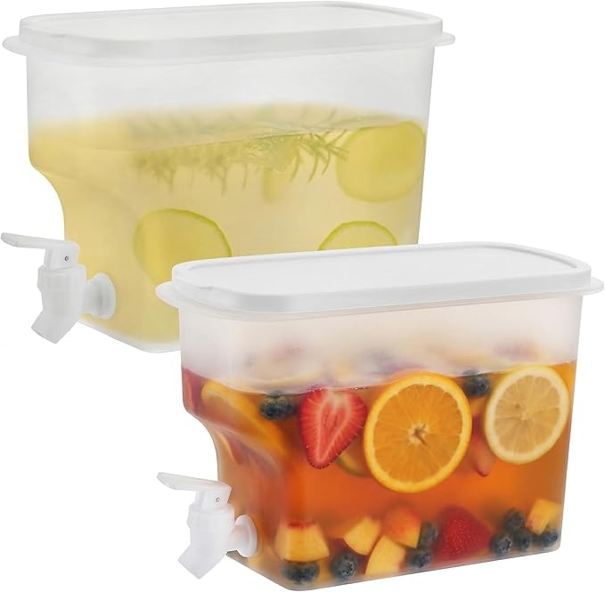 Jucoan 2 Pack 0.9 Gallon Fridge Beverage Drink Dispenser by Jucoan