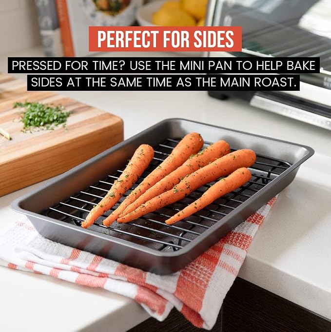 Chef Pomodoro Nonstick Carbon Steel Small Roasting Pan - Image 6