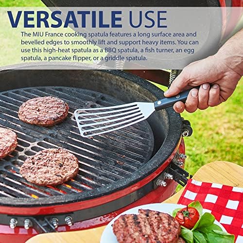 Slotted Stainless Steel Fish Spatula - 11-inch Thin, Heat Resistant