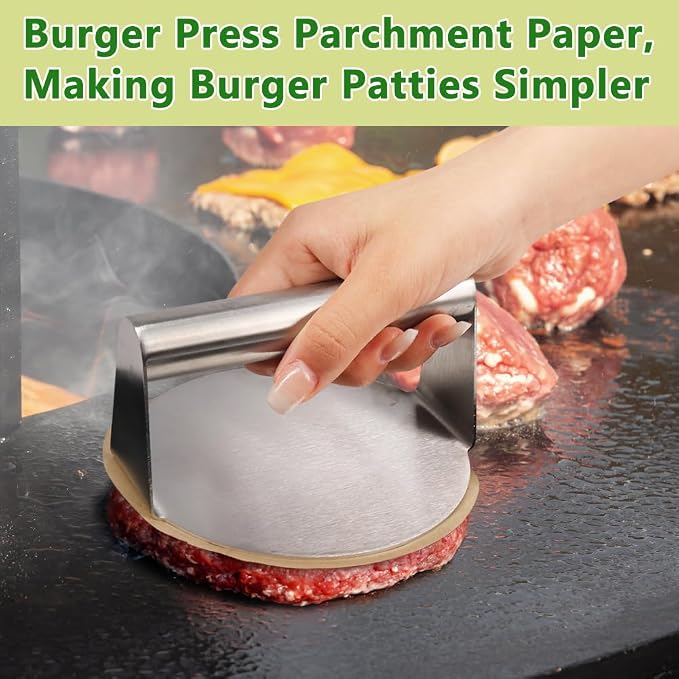 BOYAN 6 Inch Parchment Paper Rounds, Hamburger Patty Paper/Burger Press Paper - Image 6