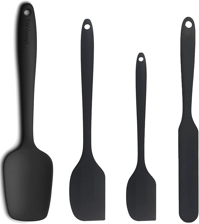 4 Pcs Silicone Spatula, Food Grade Rubber Spatula, Spatulas Silicone Heat by Unknown