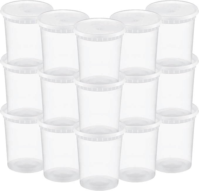 TashiBox 48 Sets 32 oz Plastic Deli Containers - Image 3