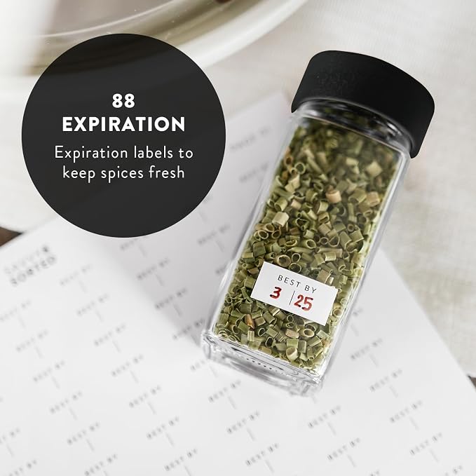 SAVVY & SORTED Glass Spice Jars - 4 Oz Spice Containers with 374 Minimalist - Image 5