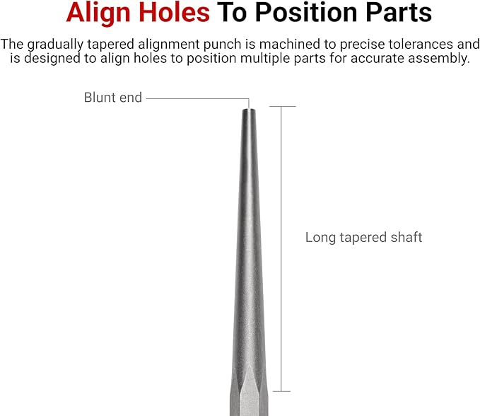 TEKTON 3/16 Inch Alignment Punch | 66175 | Made in USA - Image 2