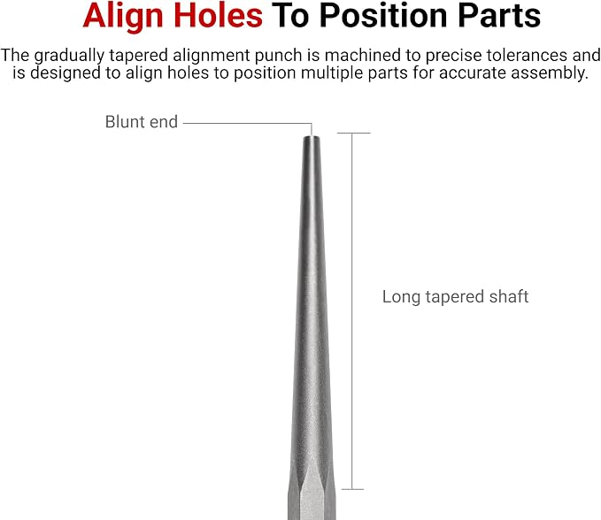TEKTON 7/32 Inch Alignment Punch | 66176 | Made in USA - Image 2