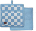 Folkulture Pot Holders for Kitchen | Pack of 2 Ribbed Soft Silicone Hot Pads by FOLKULTURE