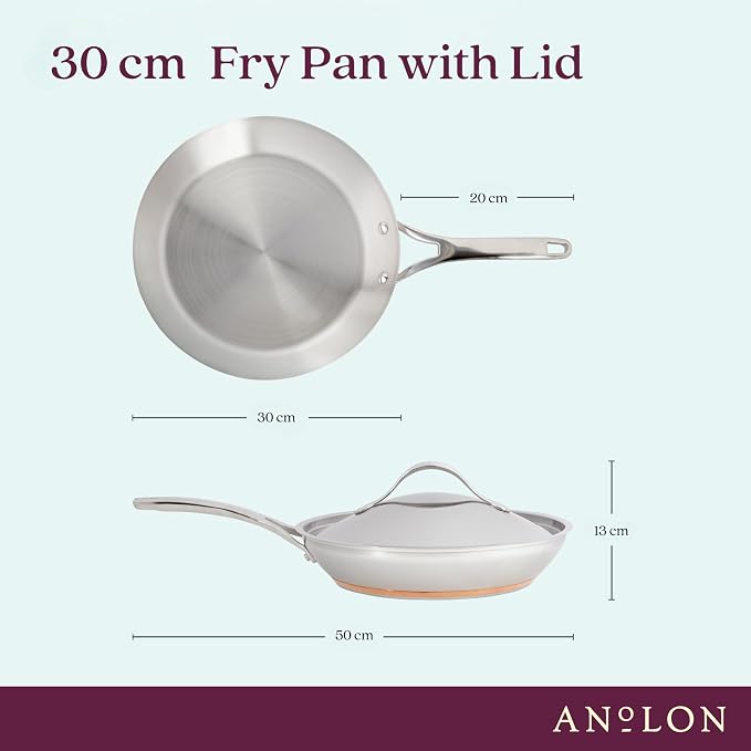 Anolon Nouvelle Stainless Stainless Steel Frying Pan / Fry Pan / Stainless - Image 9