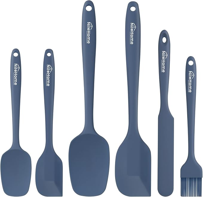 NileHome Silicone Spatula Set, 6 Packs Food Grade Kitchen Utensils by NileHome
