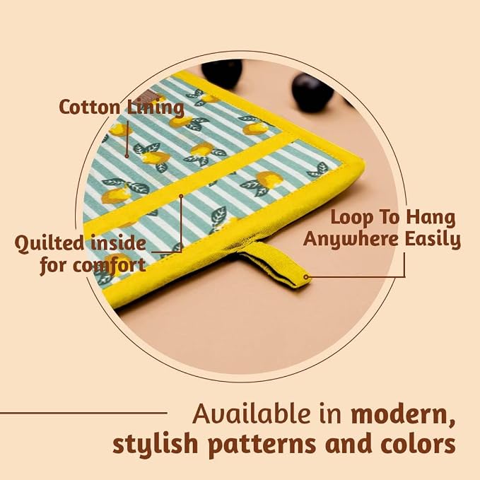 Folkulture Pot Holders for Kitchen | Pack of 2 Ribbed Soft Silicone Hot Pads - Image 4