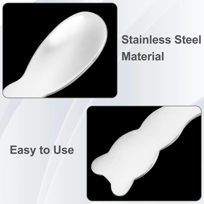 Pndeyo 3pcs Mini Stainless Steel Makeup Spatula, Reusable Cosmetic Cream - Image 3