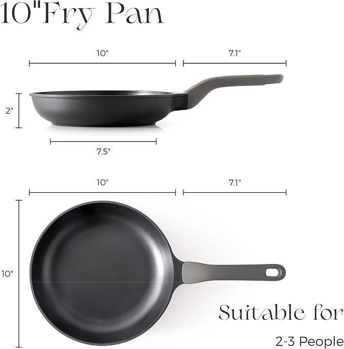 PRICUSIS Nonstick Frying Pan, 8/10/12 Inch Skillet - Image 7