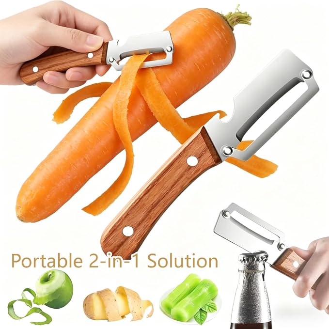 2 Pack Premium 2-in-1 Multi Functional Vegetable and Fruit Peeler - Image 3
