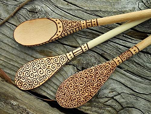 Kitchen Wooden Spoons Mixing Baking Serving Utensils Puppets 12 In