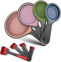 Collapsible Silicone Soft Measuring Cups and Measuring Spoons, 8 pieces by GrandFort
