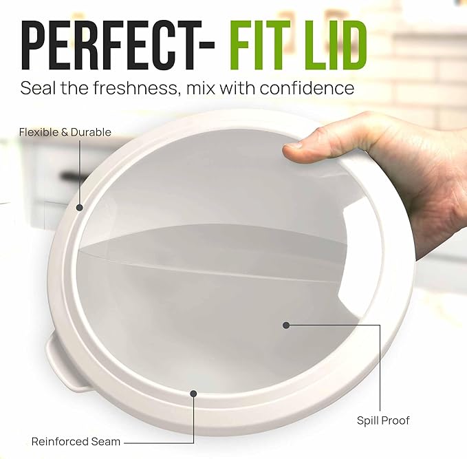 Zulay Kitchen 12 Piece Plastic Mixing Bowls - Image 4