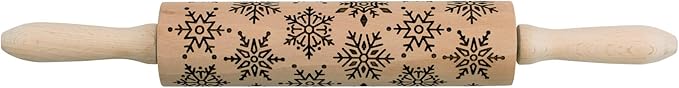 Mrs. Anderson’s Baking Embossing Rolling Pin, Snowflake Design, European by MrsAndersonsBaking