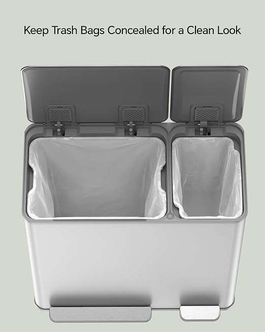 Lovewind Dual Trash and Recycling Bins - Image 7