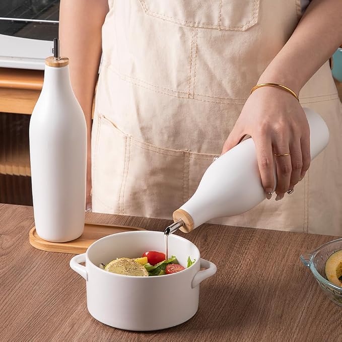 Sweejar Matte Ceramic Olive Oil Dispenser Bottles - Image 4