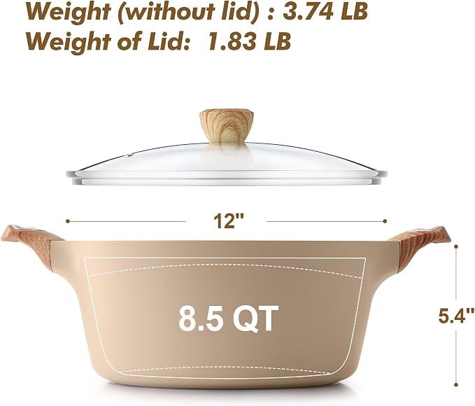 SENSARTE Ceramic Nonstick Stock Pot - Image 6