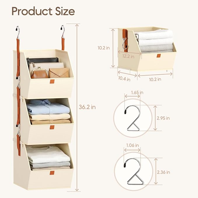 Homsorout Collapsible Hanging Closet Organizer - Image 6