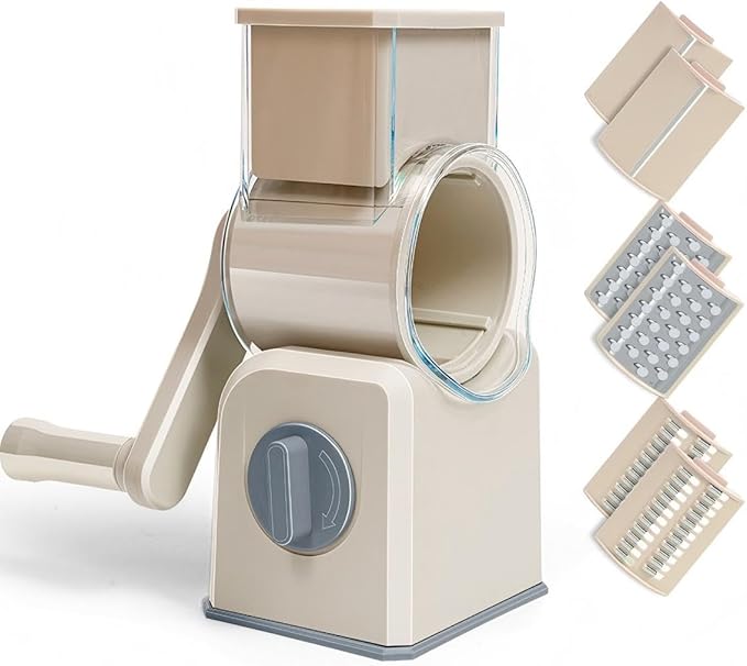 Rotary Cheese Grater with Hand Crank, and Grating Cheese, Vegetables, and Fruit by YWHWLX