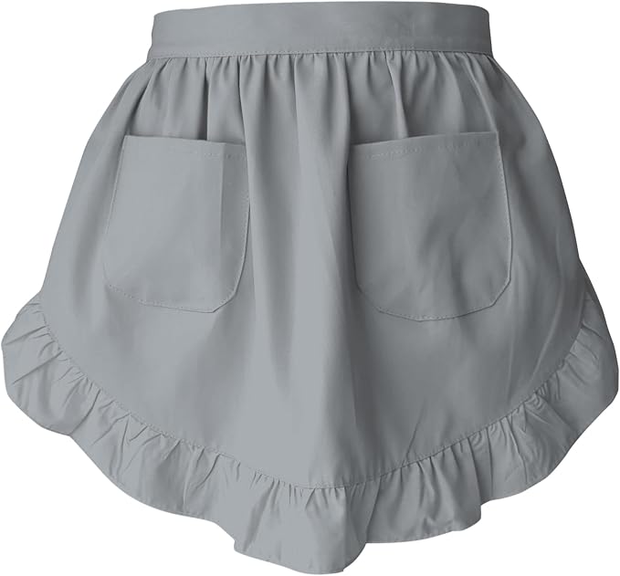 Women’s Waist Aprons with White Pockets Half Server Home Waitress Vintage by CBTRFashion