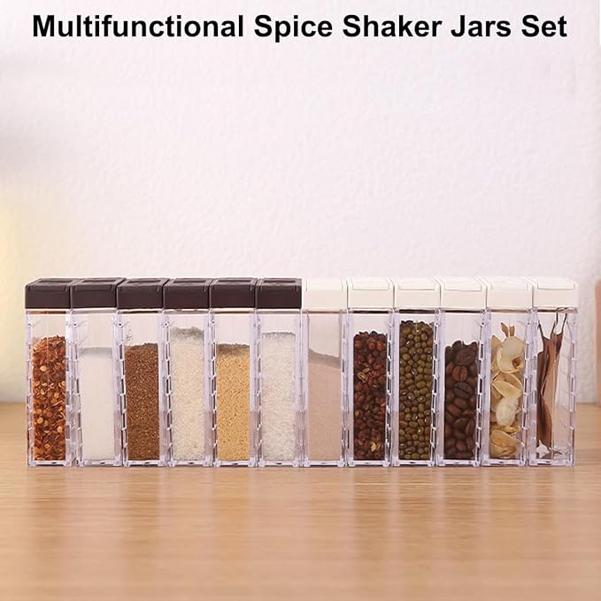 12 PCS Spice Shaker Jars, Salt and Pepper Shakers Set, Seasoning Shaker Boxes - Image 9