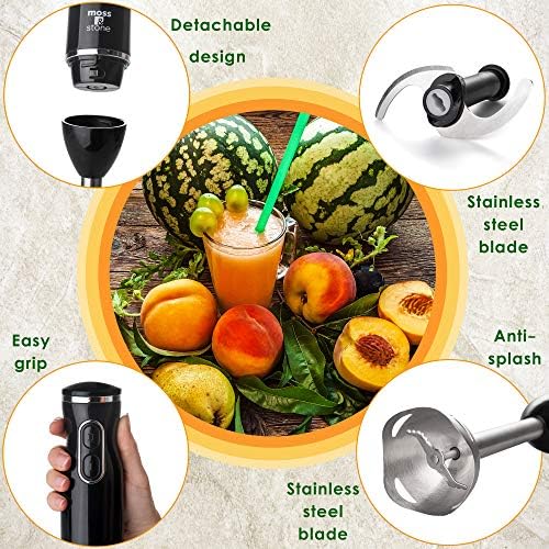 Moss & Stone Electric Hand Blender Set, 300W Immersion Hand Blender