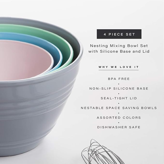 BINO | Mixing Bowl Set with Lids | Versatile Plastic Bowls - Image 2