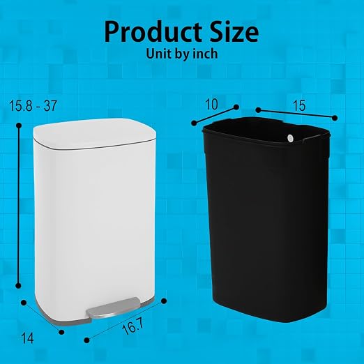 BestMassage 13 Gallon Stainless Steel Trash Can - Image 7