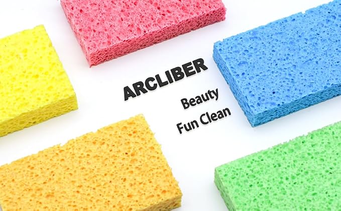 Cellulose Sponges, Heavy Duty Scrub Kitchen Sponge, Clean Tough Messes Without - Image 2