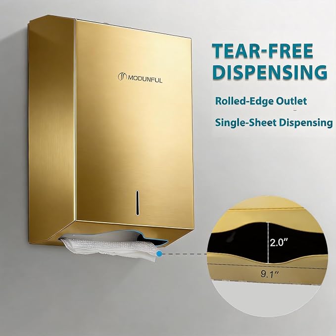 Commercial Paper Towel Dispenser Gold - Image 4