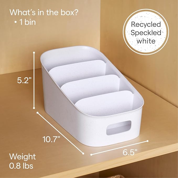 YouCopia ShelfBin Packet Organizer, 4-Tier Stairstep Raised Divided Bin - Image 4