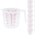 8 Pcs 4 Cup Capacity Plastic Measuring Cup, 32 Oz/1000 ml Clear Graduated by Unknown