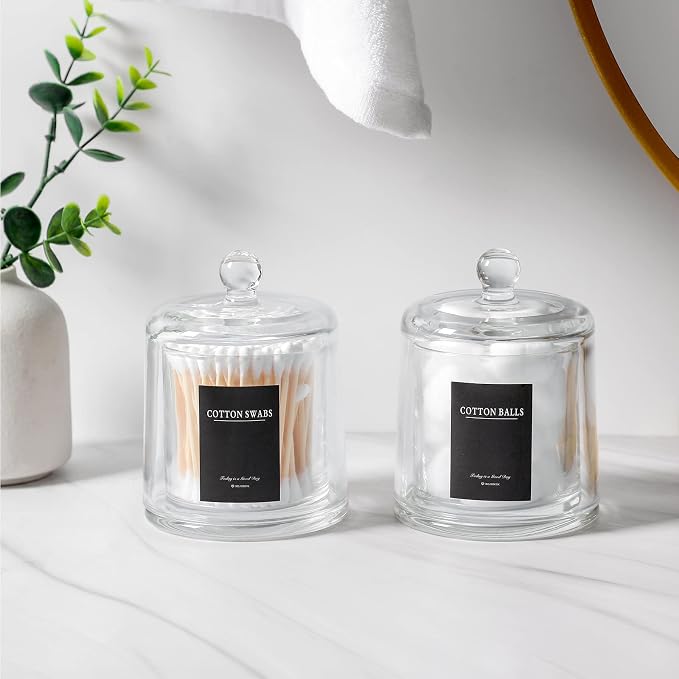 Qtip Holder Thick Glass Apothecary Jars - Image 7