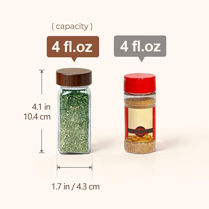 ComSaf 24Pcs Glass Spice Jars - Image 3
