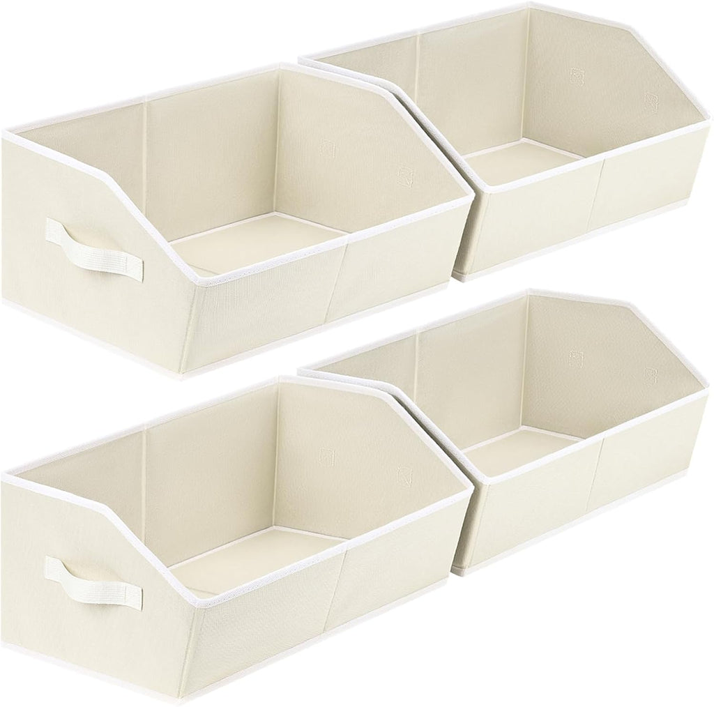 Cube Storage Organizer - Large Bins with Handle, Trapezoid Organizing
