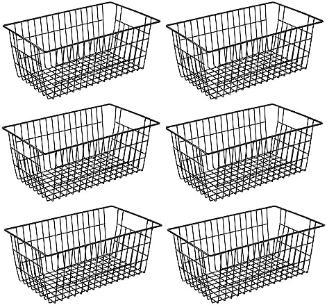 Redrubbit Wire Storage Baskets, Large Farmhouse Metal Freezer Basket