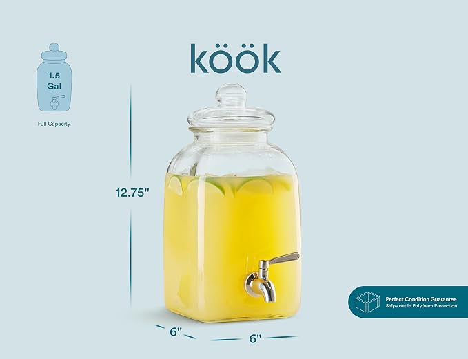 Kook Glass Drink Dispenser, - Image 7