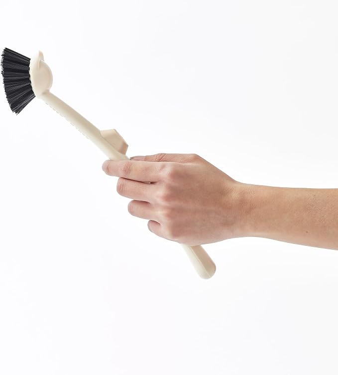 Earth & Mango Magnetic Dish Brush & Scraper, Snaps to Sink, Non-Scratch - Image 6