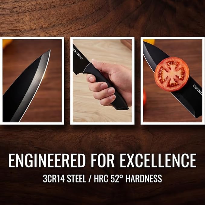 Kitchen Knife Set with Block, Chef Knives, Bread Knife, all in one - Image 7