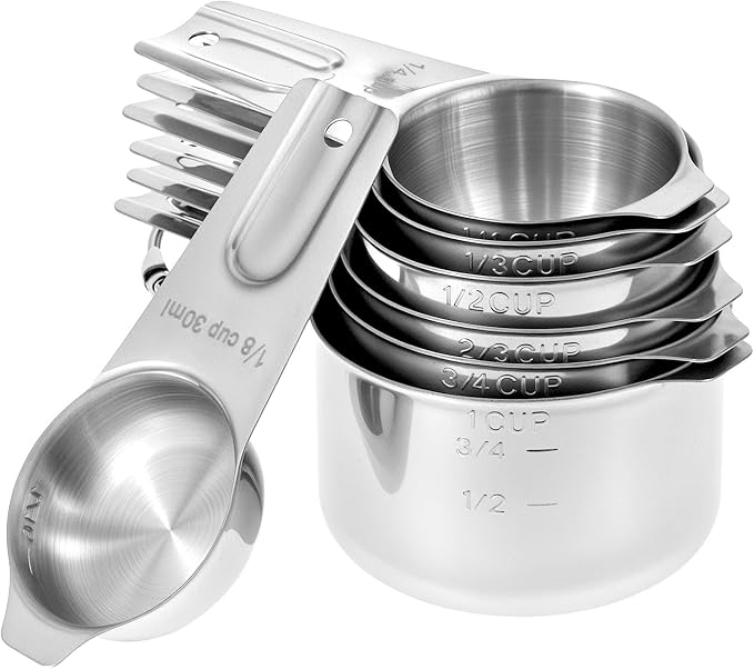 QWORK Stainless Steel Measuring Cups by QWORK