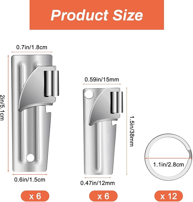 12 Pieces Military Style Can Openers - Image 3