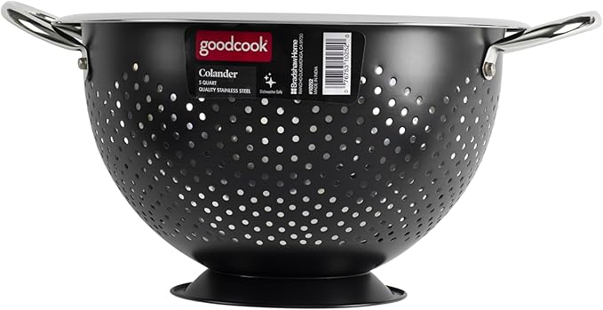 GoodCook Gourmet Colander, 5qt capacity, Stainless Steel - Image 6